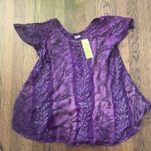 Purple rayon tunic